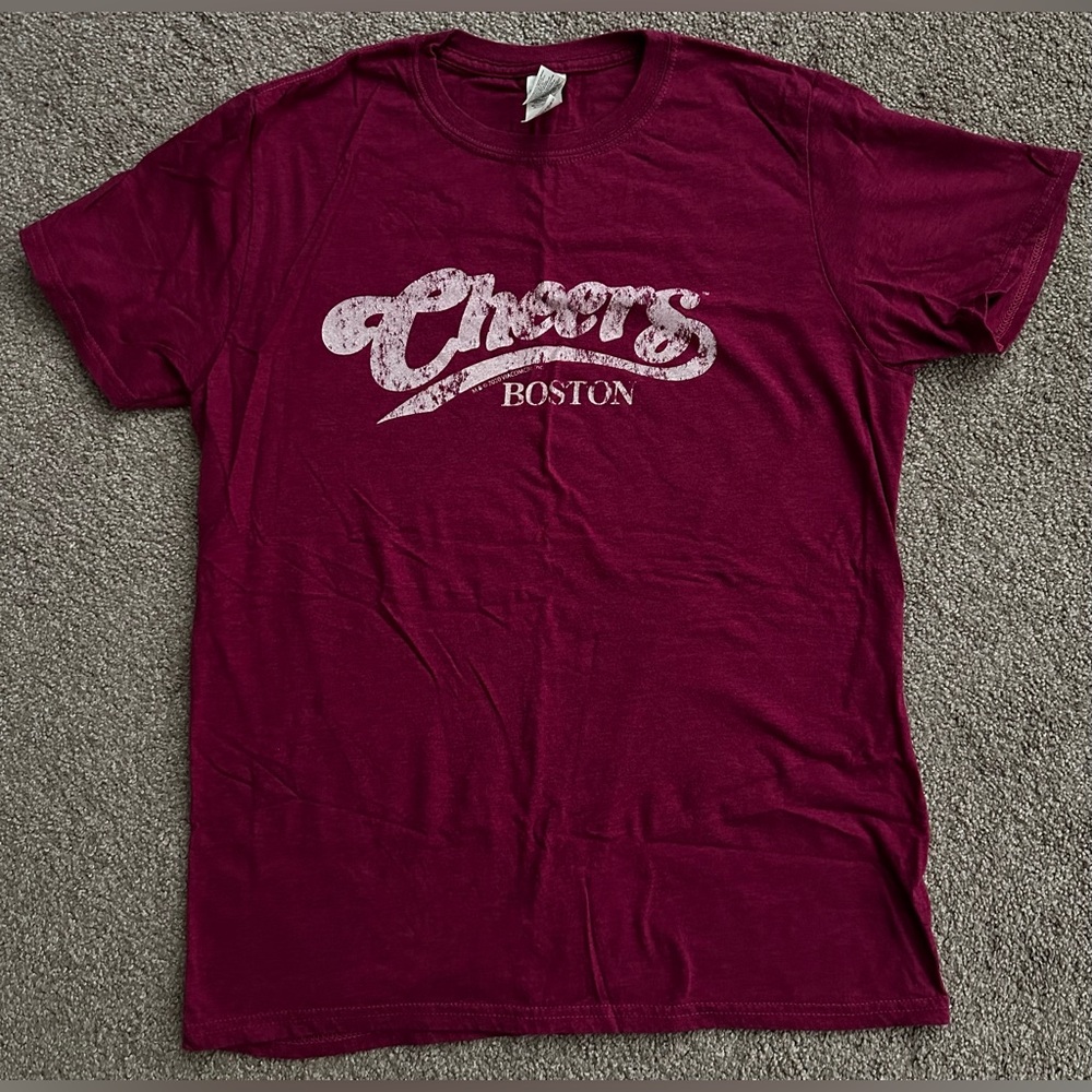 Gildan Cheers Boston Burgundy T-Shirt